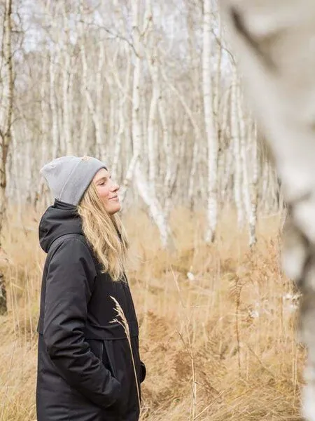 FUXBAU FUXBAU Merino Kork Beanie, Graumeliert, – Produktbild 1 von 4