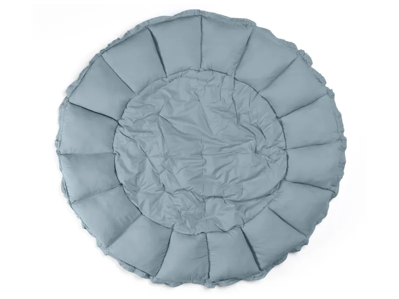 play&go play&go 3-in-1 Krabbeldecke, Nestchen, Aufbewahrung Bio-Baumwolle Durchmesser ca. 130 cm, Blau, – Produktbild 1 von 2