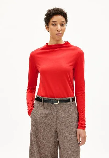 ARMEDANGELS ARMEDANGELS CALUNAA Damen Longsleeve aus Bio-Woll Mix, Candy apple, – Produktbild 1 von 4