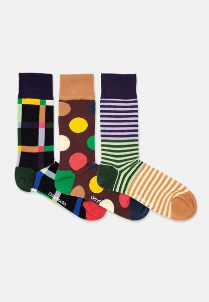 DillySocks DillySocks Socken „Geo Trio (3er Box)“, Mehrfarbig, – Produktbild 4 von 4