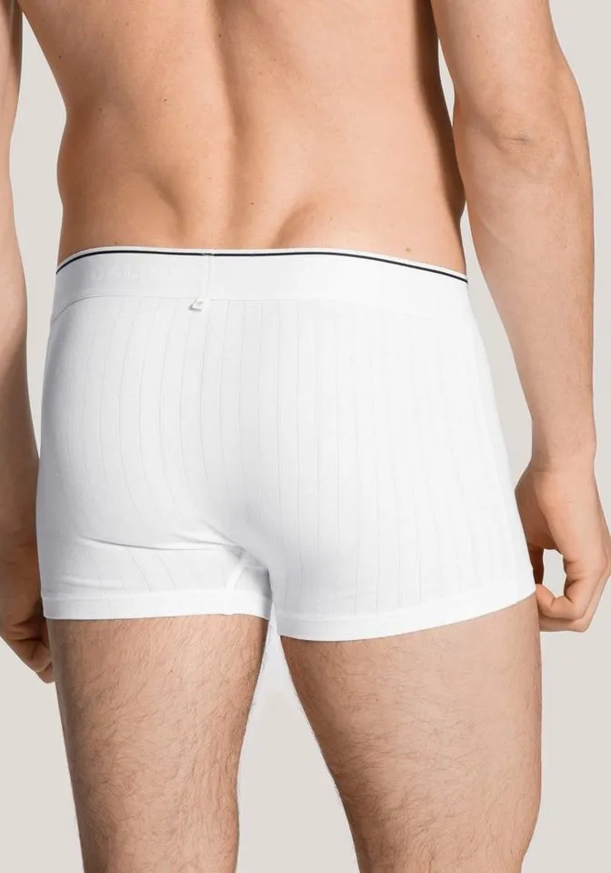CALIDA CALIDA Boxershorts Pure & Style (3er Pack) Baumwollmix - Single Jersey, elastisch, maskulin, Weiß, – Produktbild 3 von 5
