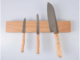Messerleiste mit Magneten, massive Buche, geölt – Produktbild 1 von 1