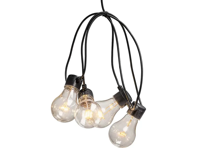 Konstsmide Konstsmide LED-Lichterkette Party, 6h Timer, 5 Birnen klar, 40 Dioden warmweiß – Produktbild 1 von 2