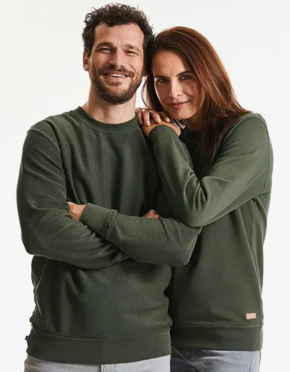 Russel Pure Organic Russel Pure Organic Herren Langarm Sweatshirt Bio Baumwolle Wendbar, Schwarz, – Produktbild 3 von 3