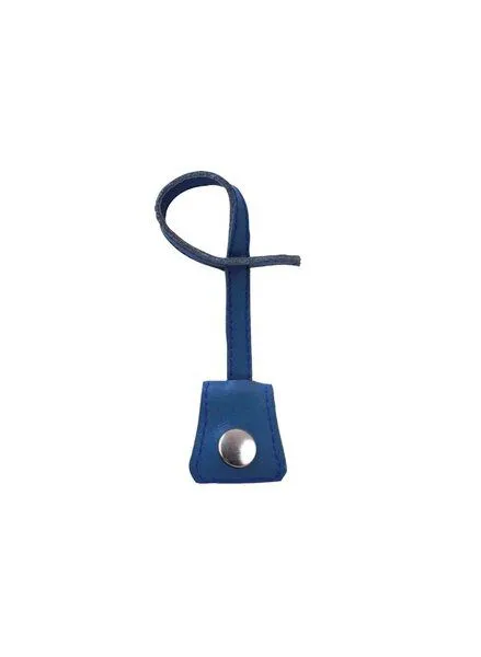 Ritagli di G Ritagli di G Token-Halter PENNY aus recyceltem Leder für Taschen 100% Made in Italy, Blau, – Produktbild 2 von 4
