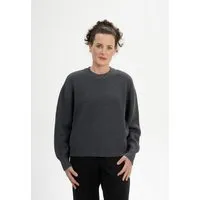 MELA MELA Rippstrick Pullover Style ADAH aus 100% Bio-Baumwolle, Anthrazit melange, – Produktbild 1 von 1