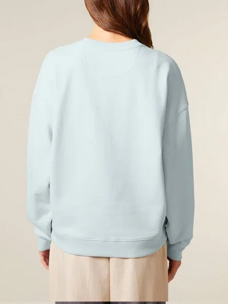 Human Family Human Family Bio Unisex oversize Sweatshirt - "Mountain Silhouette", Hellblau, – Produktbild 3 von 4