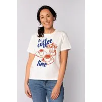 watapparel watapparel T-Shirt Frauen Its coffee time, Off white, – Produktbild 1 von 1