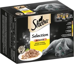 Sheba Sheba Portionsbeutel Multipack Selection in Sauce Geflügel Variation 12 x 85g – Produktbild 1 von 1
