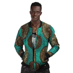 Africulture Africulture Bomberjacke 'Mandala' für Männer aus Westafrikanischem Kitenge Stoff – Produktbild 1 von 1