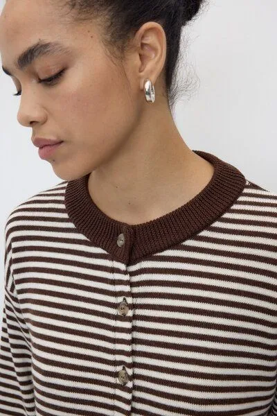 Rita Row Rita Row Gestreifte Strickjacke LYNN aus Merinowolle, Stripes, – Produktbild 2 von 4