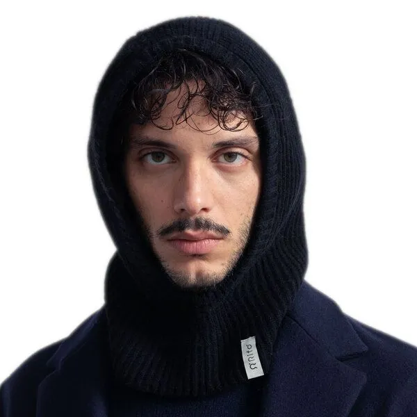 Rifò - Circular Fashion Made in Italy Rifò - Circular Fashion Made in Italy Kapuzenschal/ Balaclava aus Recycelter Kaschmirwolle, Grün, – Produktbild 4 von 5