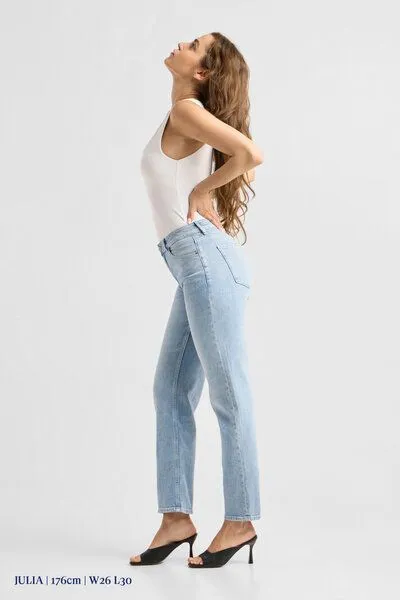 DAWN Damen Jeans MORNING Regular Straight DAWN Minimal Stretch, Bright blue, – Produktbild 5 von 6