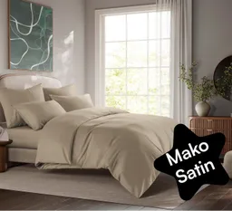 Seralino Bettwäsche Mako Satin Bettwäsche (100% Bio Baumwolle) mit Kissenbezug, 2 teilig, Fairtrade/ GOTS zertifiziert, uni Bettwäsche Set mit Reißverschluss – Produktbild 1 von 1