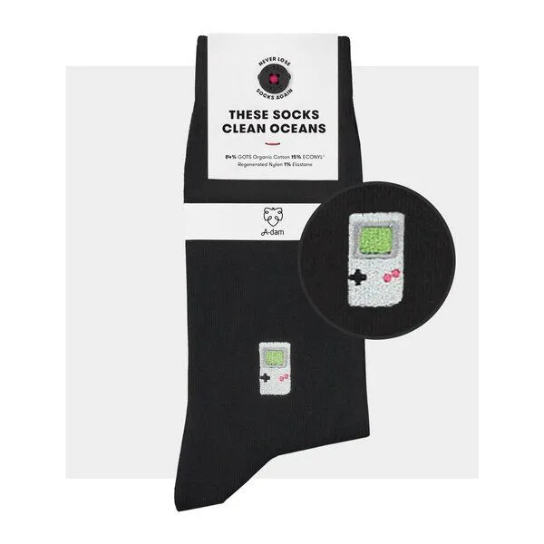 A-Dam A-Dam Socken mit Stickerei, Dean (schwarz), – Produktbild 3 von 3