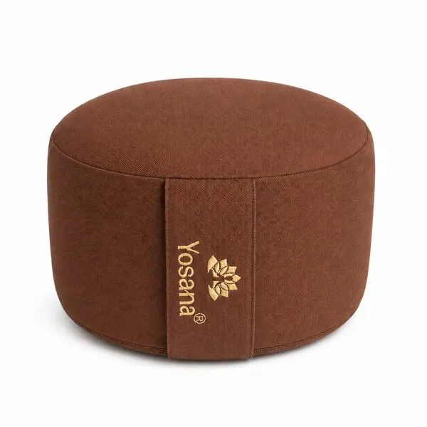 Yosana Yosana Yogakissen rund, Meditationskissen 30x15cm, Erdbraun, – Produktbild 1 von 8