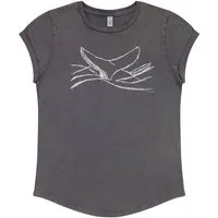 ilovemixtapes ilovemixtapes Bio Damen T-Shirt "Walflosse", Stone washed grey, – Produktbild 1 von 1