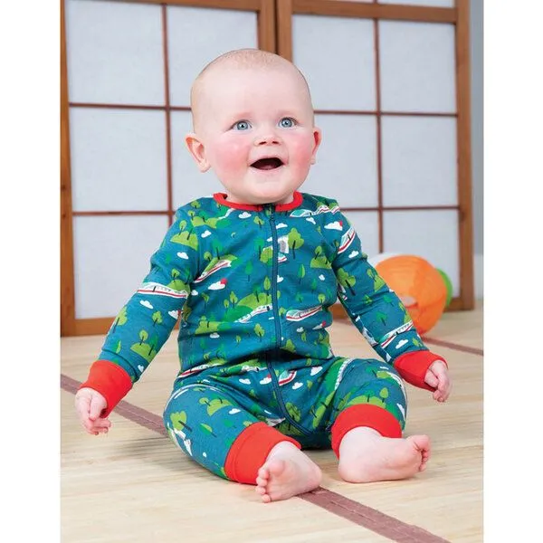 Frugi Frugi Strampler Zug / Bullet Train – Produktbild 2 von 2