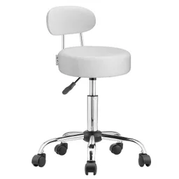 Casaria® Casaria Casaria Rollhocker Weiß 360° drehbar mit Rückenlehne – Produktbild 1 von 1