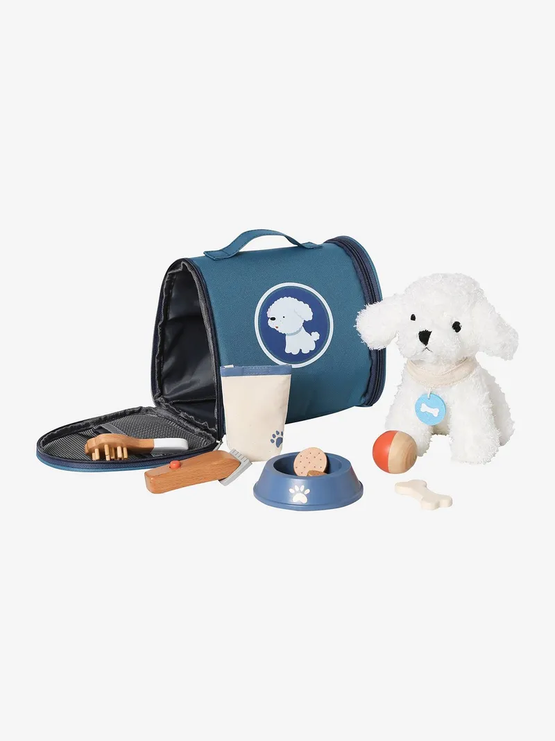 Vertbaudet Vertbaudet Plüschhund mit Zubehör, Blau, – Produktbild 4 von 4