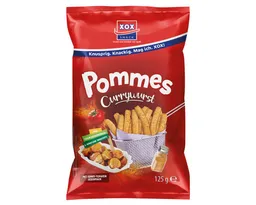 XOX XOX Knabberei, XOX Pommes Snack Currywurst knusprig herzhaft mit Currynote 125g – Produktbild 1 von 1