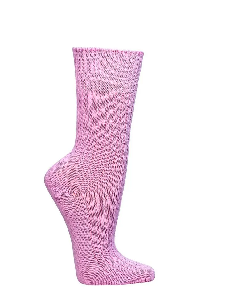 TippTexx 24 Socken 6 Paar GOTS Wellness-Socken 100% Bio-Baumwolle für Damen & Herren (6 Paar) handgekettelt, weiche Naht, schöne dicke Qualität, Rosa, – Produktbild 2 von 5