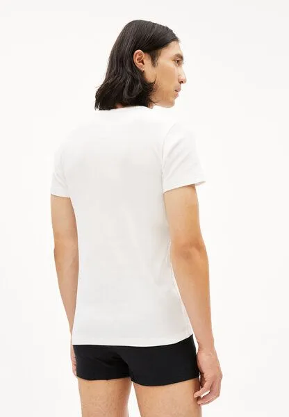 ARMEDANGELS ARMEDANGELS HELMAAR RIB Herren Ripp-T-Shirt aus Bio-Baumwoll Mix, White, – Produktbild 2 von 4
