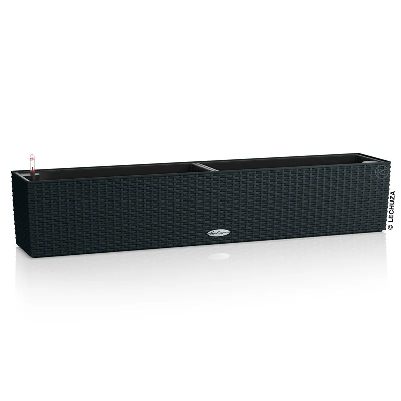 Lechuza® Lechuza® Pflanzkasten 'Balconera Cottage 100', schwarz, ca. 99 x 19 x H 19 cm – Produktbild 1 von 1