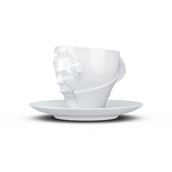 FIFTYEIGHT PRODUCTS FIFTYEIGHT PRODUCTS Goethe Talent Porzellan Tasse mit Unterteller – Produktbild 1 von 4
