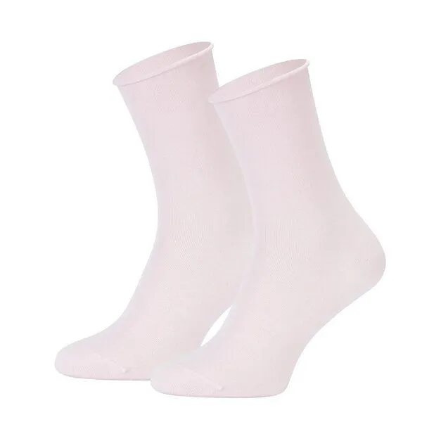 Opi and Max Opi and Max Socken ohne Gummi, Rollrand Diabetikersocken (GOTS 3er-Pack), Rosa, – Produktbild 1 von 2