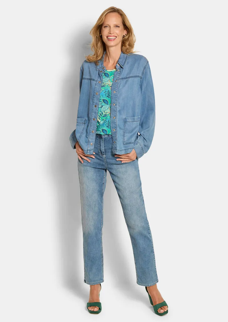 Goldner Hemdjacke im Denim-Look - hellblau - Gr. 44 von Goldner Fashion, Blau, – Produktbild 2 von 3
