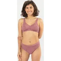 erlich textil erlich textil Paula bügelloser BH mit Spitze aus Polyamid, made in Europe, Mauve, – Produktbild 1 von 1