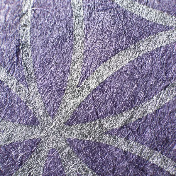 Veskor Cassiopeia Veskor Cassiopeia BLUME DES LEBENS Heilige Geometrie Linoldruck | 35 × 35 cm | Silber auf Lila – Produktbild 4 von 4