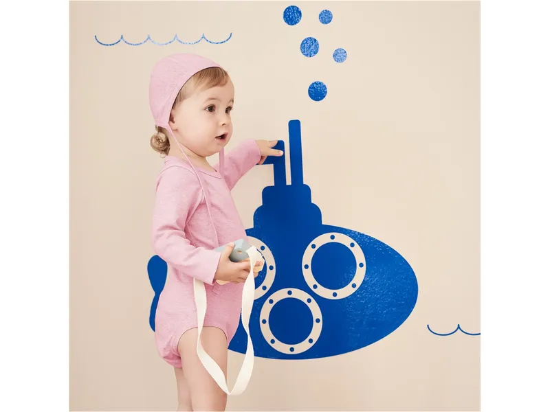 Living Crafts Living Crafts Baby Body Langarm Bio-Baumwolle rosa-melange Gr. 98/104, Rosa, – Produktbild 2 von 2