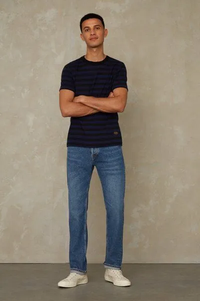 Kings Of Indigo Kings Of Indigo Straight-Fit Jeans aus 100% recycelter Baumwolle - Kong - Eco Recycled Blue Used, Blau, – Produktbild 1 von 4