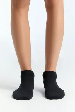 Evermind Evermind Unisex Sockchen, Schwarz (Paar) - G61101 – Produktbild 1 von 1