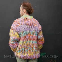 PANAPUFA PANAPUFA 100% Merino mehrfarbig Männerpullover Grobstrick – Produktbild 1 von 1