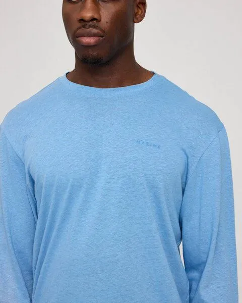 Mazine Mazine Longsleeve für Männer - aus Biobaumwolle und Leinen, Azur (blau), – Produktbild 3 von 3