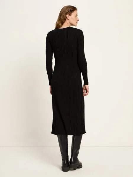LANIUS LANIUS Langarm-Strickkleid, Black, – Produktbild 4 von 4