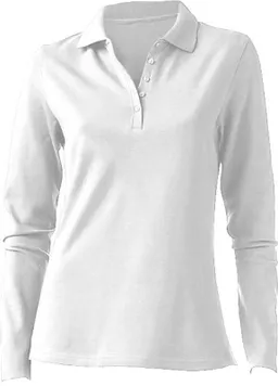 heine Langarm-Poloshirt weiß – Produktbild 1 von 1