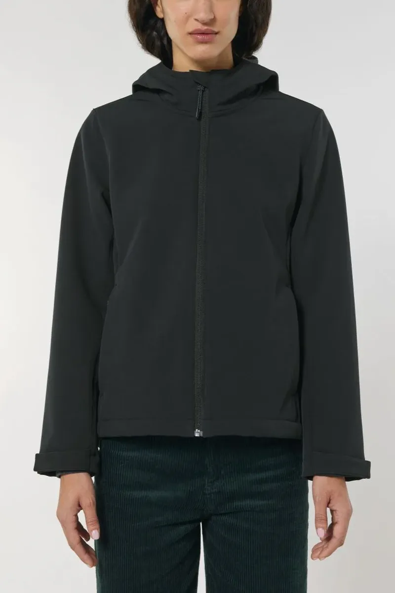 UNIPOLAR UNIPOLAR Damen vegan Jacke Softshell Discovering, Schwarz, – Produktbild 2 von 2