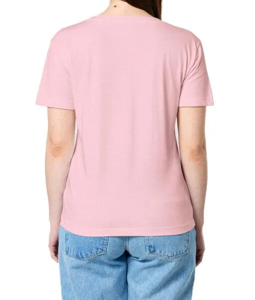 YTWOO YTWOO Damen-Scoop-Neck-T-Shirt aus Bio-Baumwolle, Rosa, – Produktbild 3 von 4