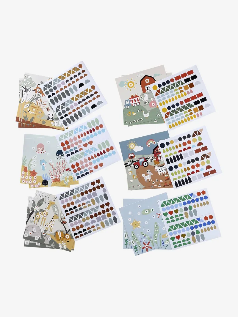 Vertbaudet Set mit geometrischen Stickern für Kinder, Mehrfarbig, – Produktbild 3 von 4