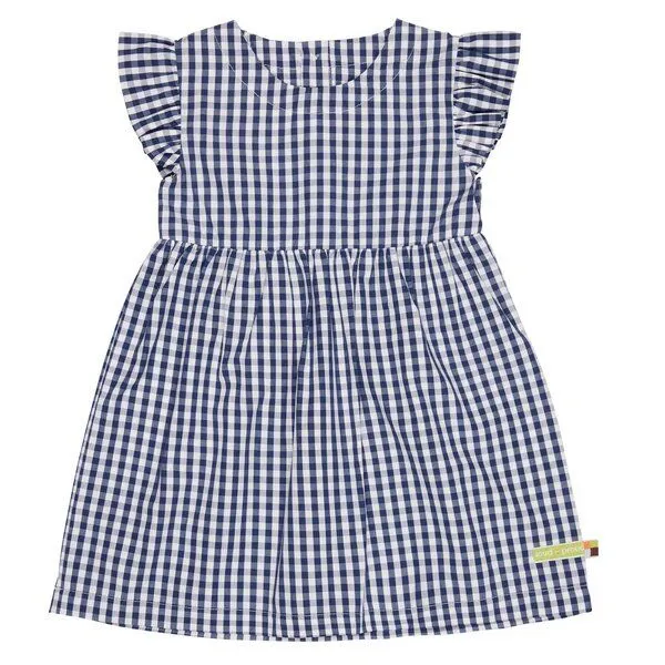 loud + proud loud + proud Babys & Kinder Kleid Vichy-Karo, GOTS-zertifiziert, Ultramarin (blau), – Produktbild 1 von 2