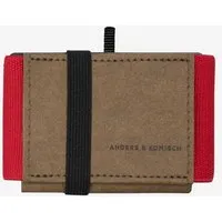 ANDERS & KOMISCH ANDERS & KOMISCH MINI PRO Slim Wallet mit Münzfach - Kleines smarte Portemonnaie Braun, Rot, – Produktbild 1 von 1