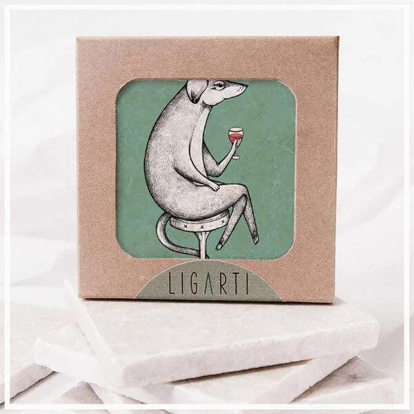 LIGARTI Fliesenuntersetzer »Jacques« von LIGARTI | Design Untersetzer | Natursteinfliese – Produktbild 1 von 2
