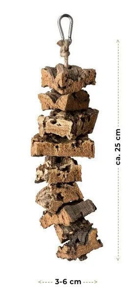 Kork-Deko Kork-Deko Kette zum Knabbern aus Naturkorken, klein | Vogelschaukel zum Knabbern – Produktbild 3 von 4