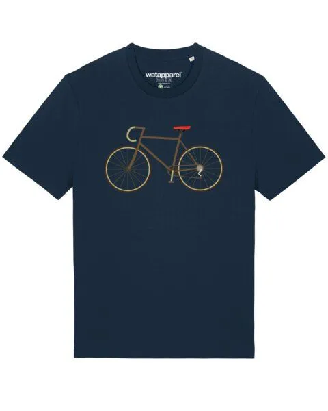 watapparel watapparel T-Shirt Unisex Fahrrad, French navy, – Produktbild 1 von 3