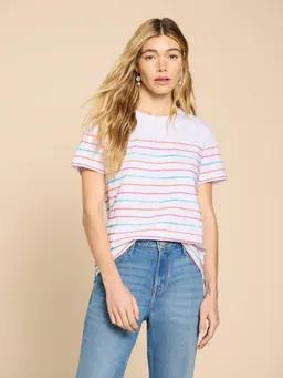 White Stuff Abbie Gestreiftes T-Shirt - 50 – Produktbild 1 von 1