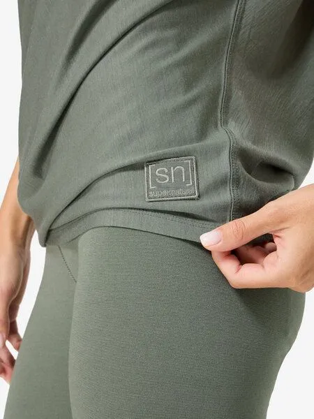 Super.Natural Super.Natural T-Shirt YOGA LOOSE BIO J TEE für Damen, Merino, Eucalyptus, – Produktbild 3 von 4